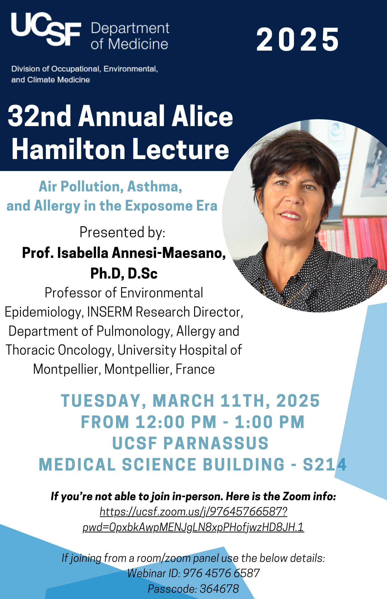 32nd Annual Alice Hamilton Lecture Flyer