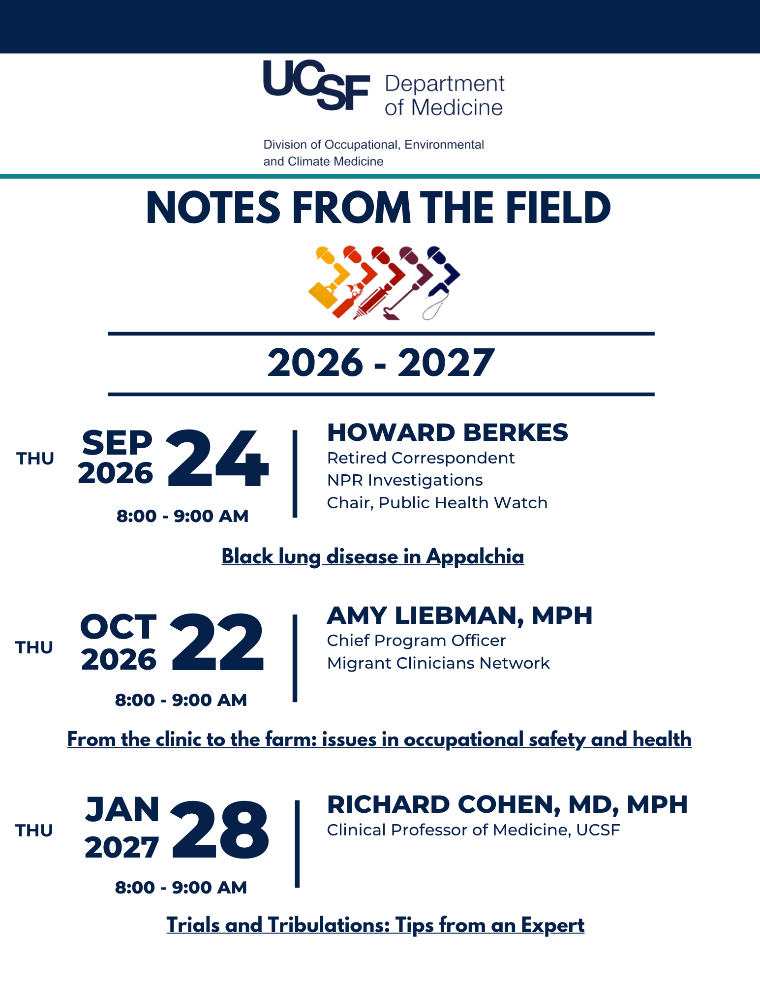 Notes from the Field 09/24/26 - 01/28/27