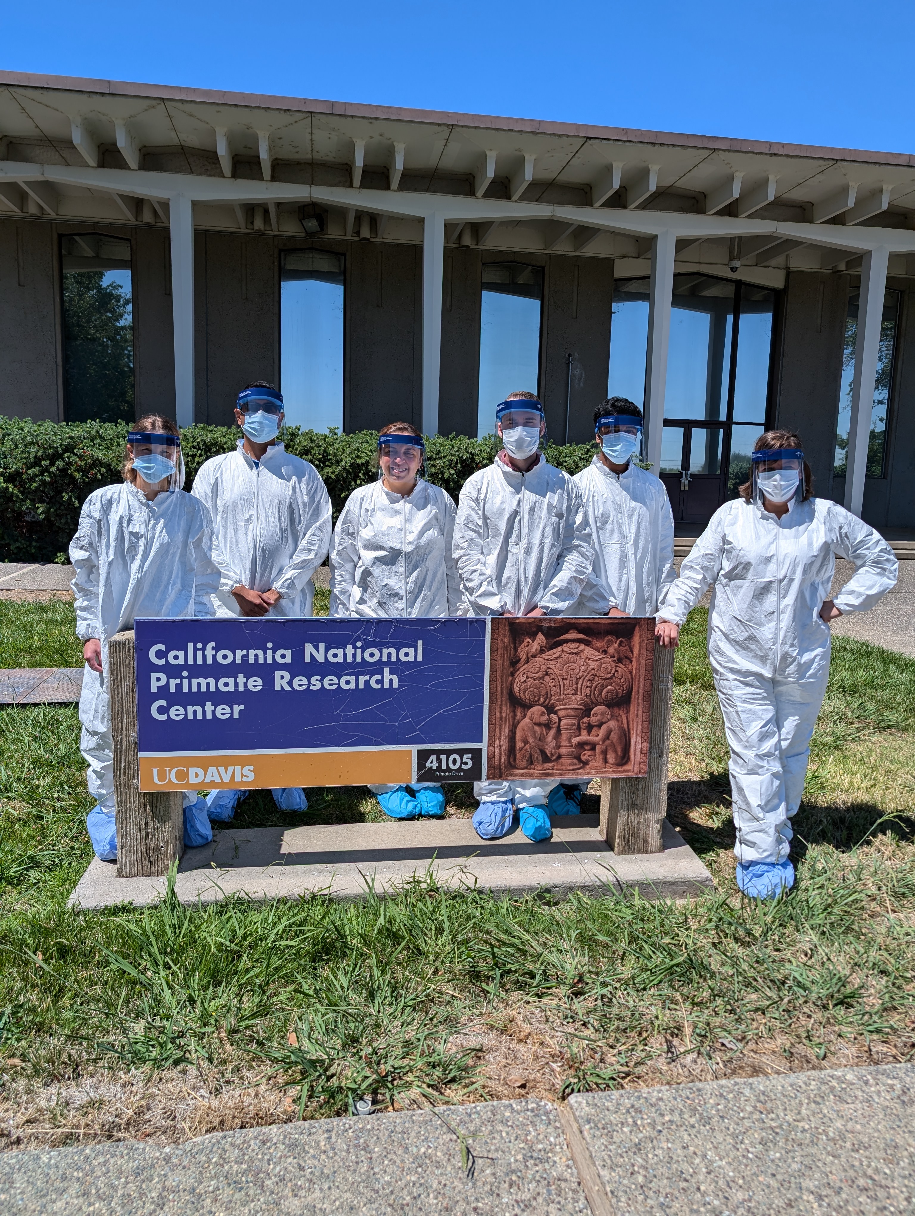 OEM Team picture in front of Davis Primate Research Center