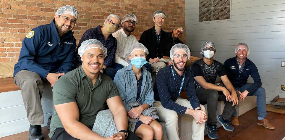 Residents taking a group photo